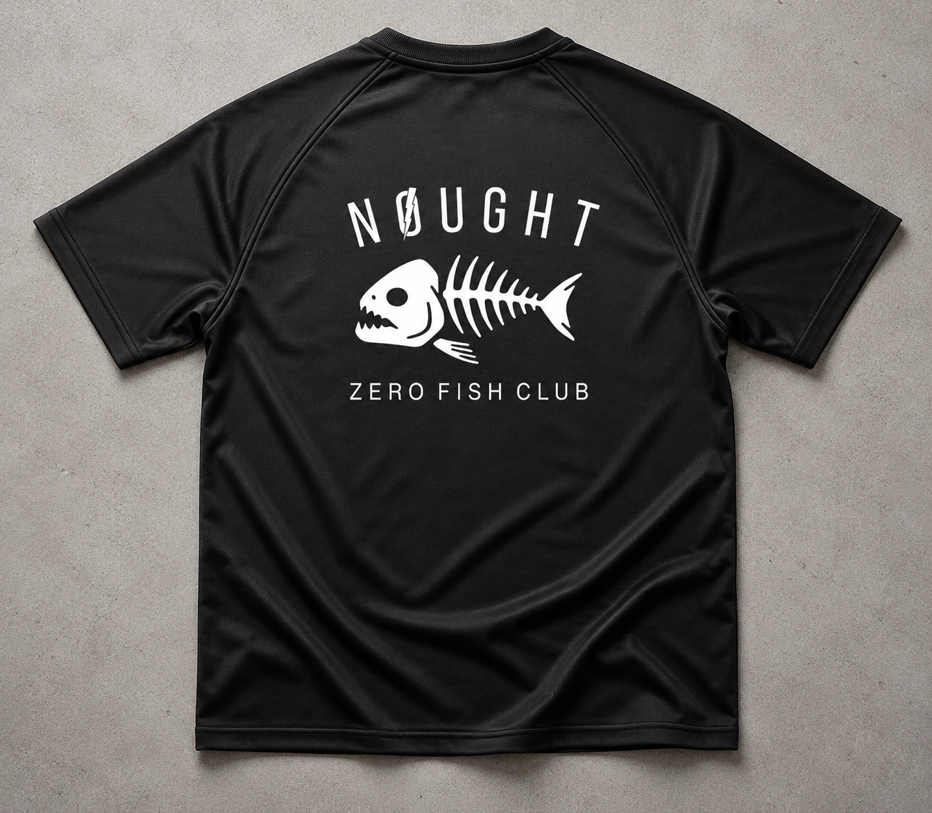 NOUGHT Premium Cotton Tee - Fish Black