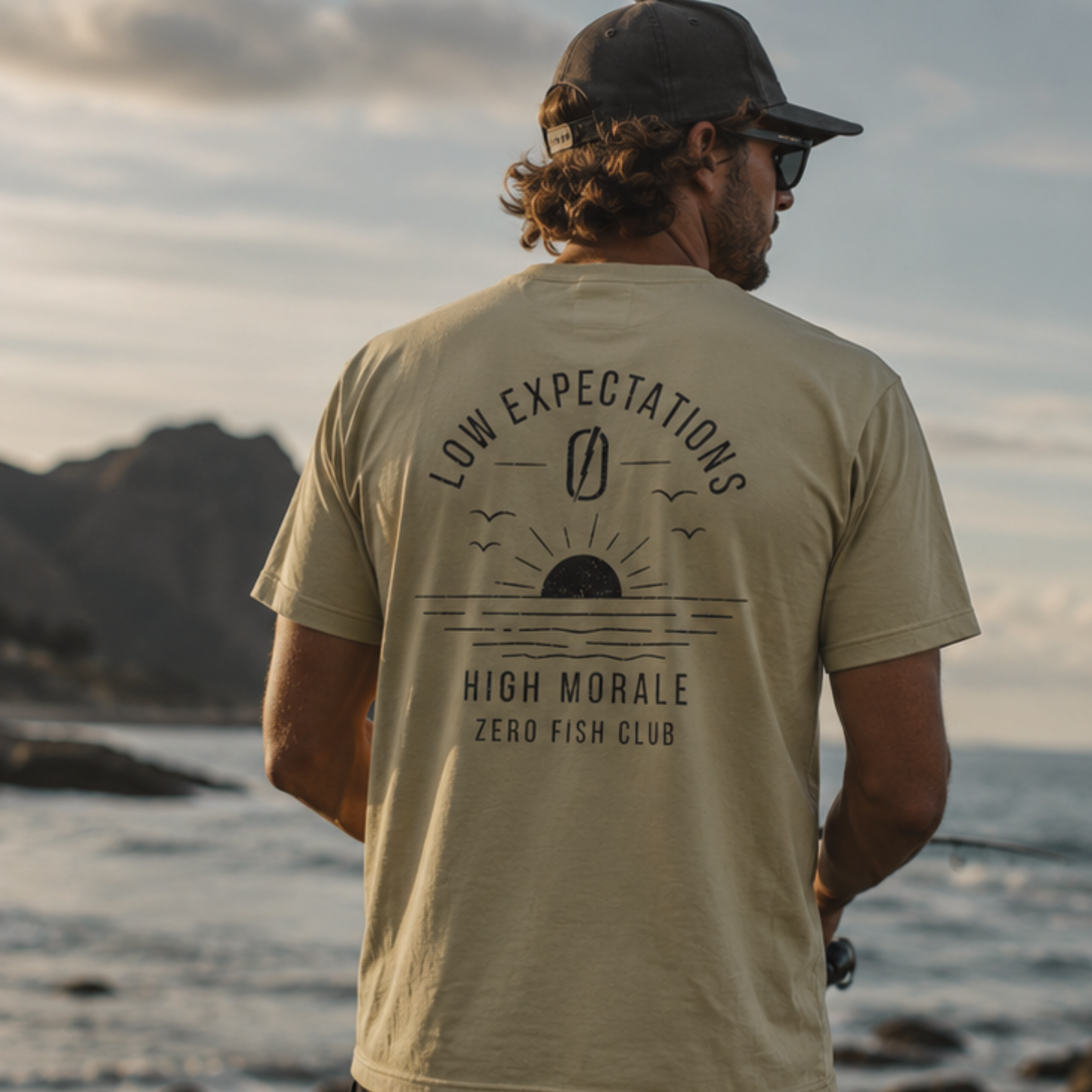 NOUGHT Premium Cotton Tee - Low Expectations Tan