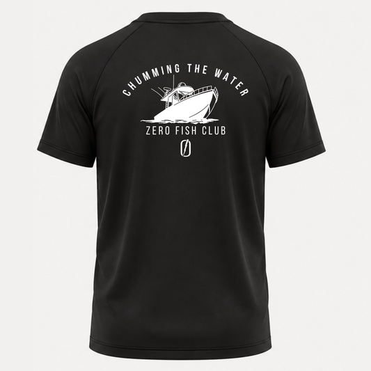 NOUGHT Youth Premium Cotton Tee - Black Chumming the water