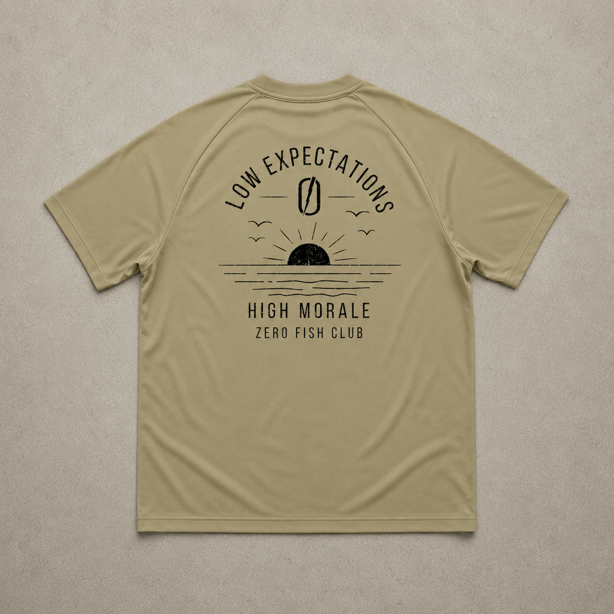 NOUGHT Premium Cotton Tee - Low Expectations Tan