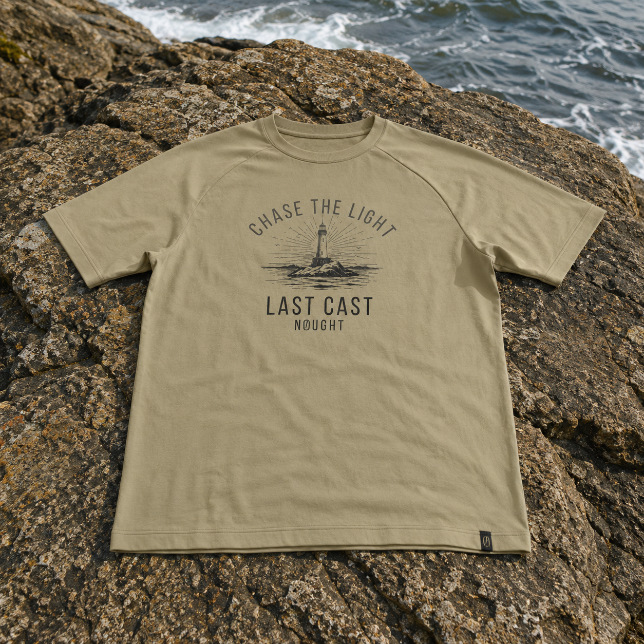 NOUGHT Youth Premium Cotton Tee - Stone chasing the light