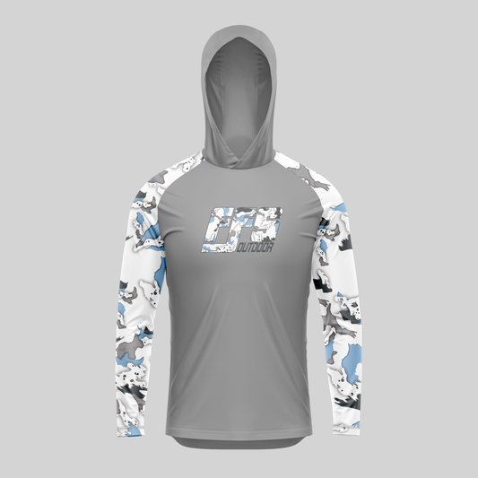 Mens Pro Sun Hoodie - Flats Camo