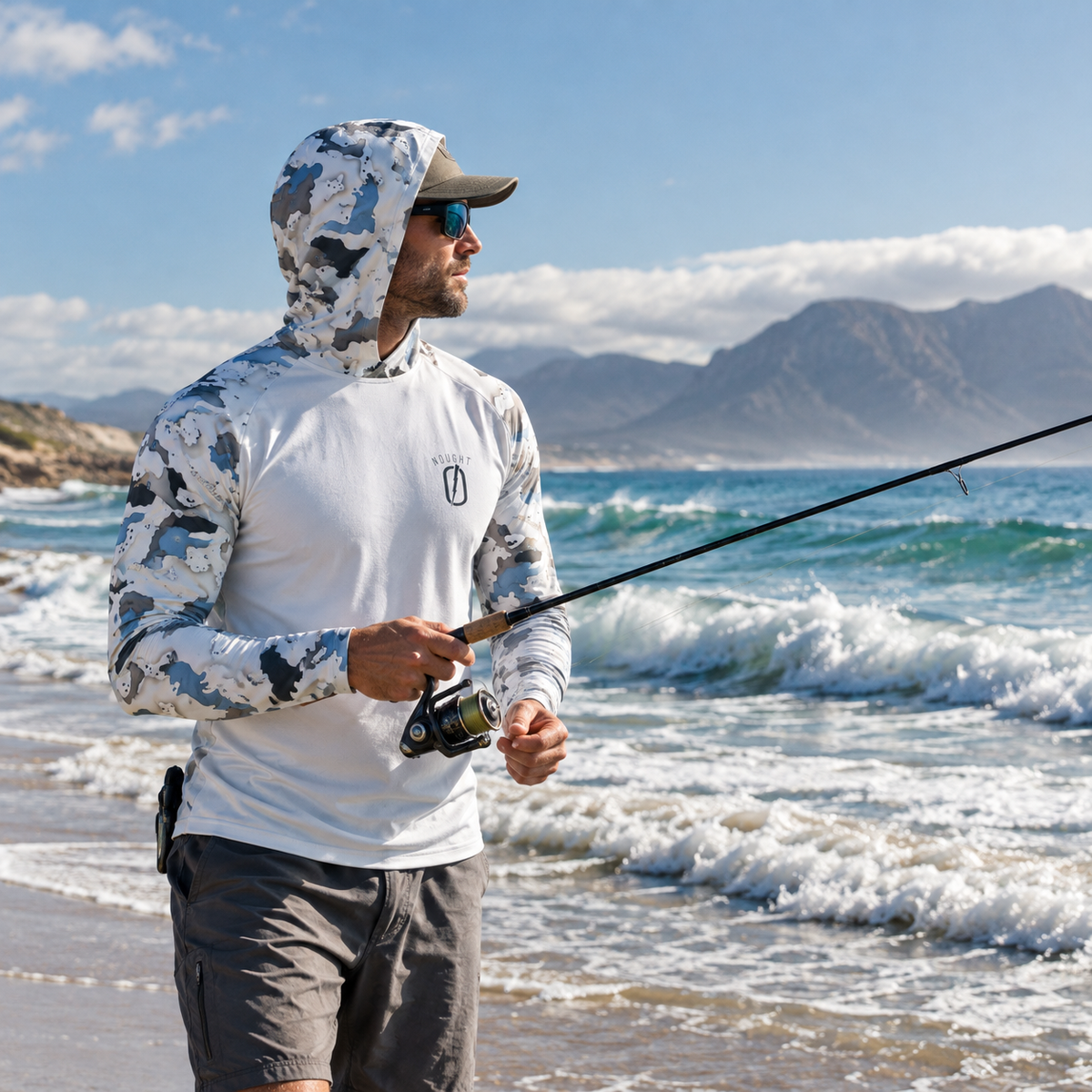 Mens Pro Sun Hoodie - Flats Camo