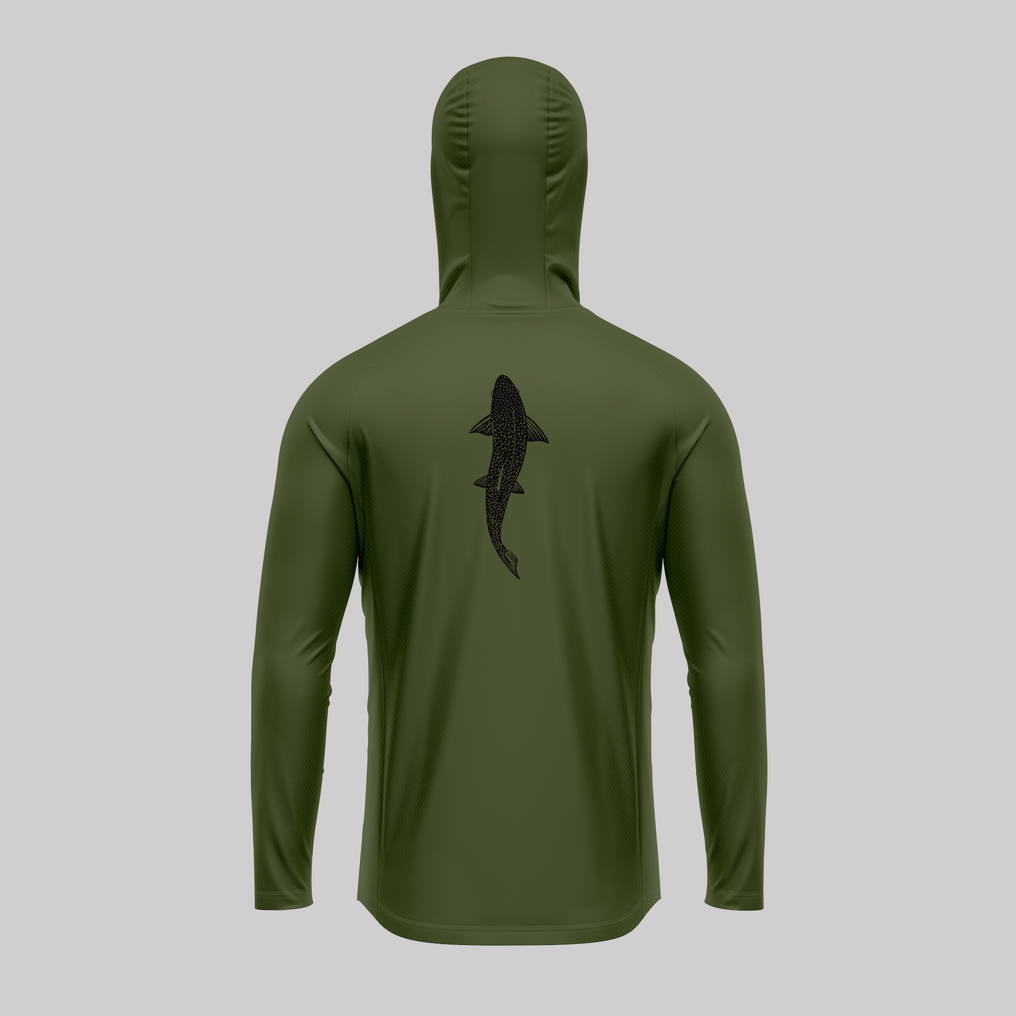 Mens Pro Sun Hoodie - Swimming Trout