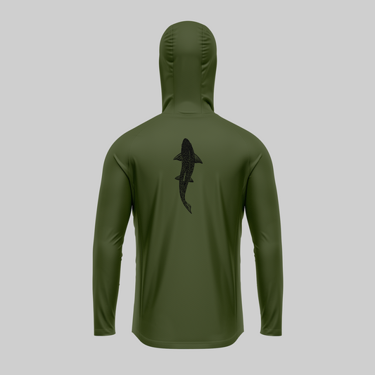 Mens Pro Sun Hoodie - Swimming Trout