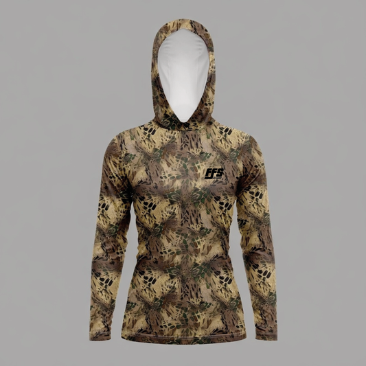 Ladies Pro Sun Hoodie Camo