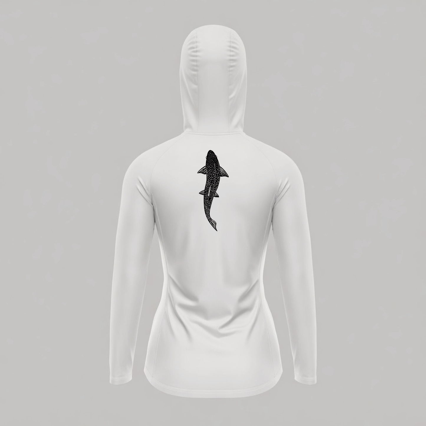 Womens Pro Sun Hoodie - Swimming Trout