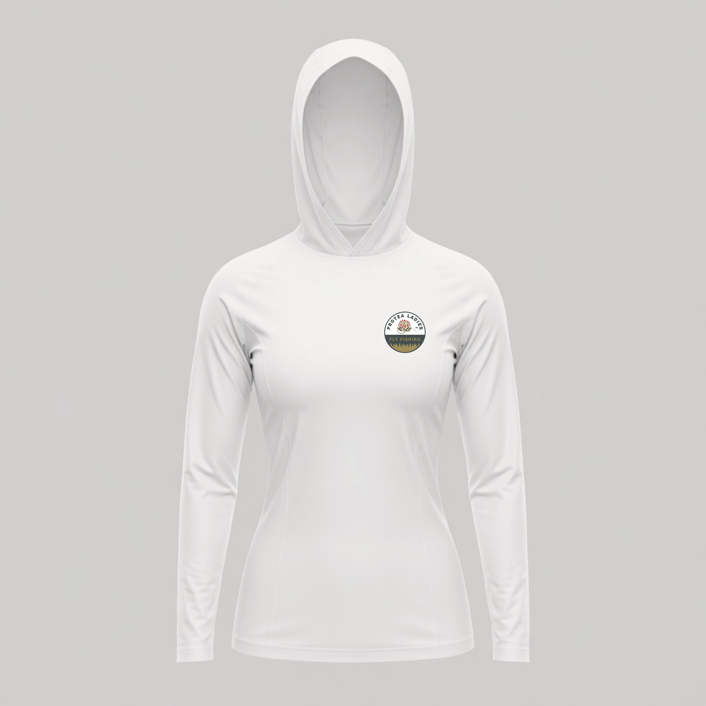 Womens Pro Sun Hoodie - Swimming Trout