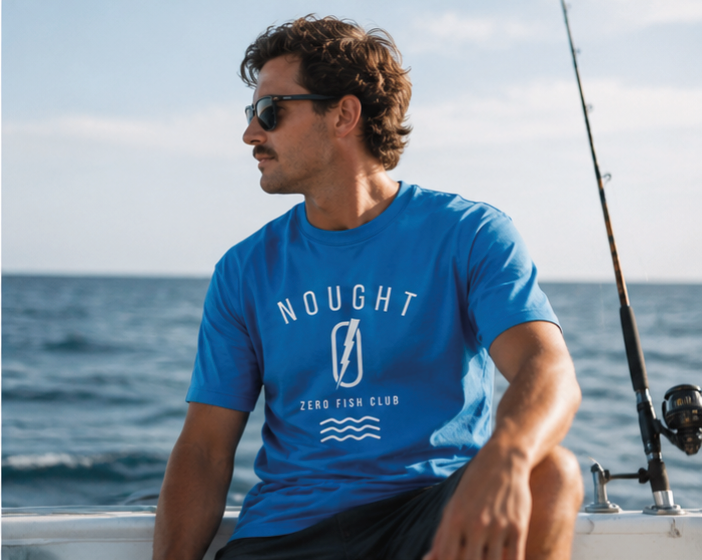 NOUGHT Premium Cotton Tee - Blue