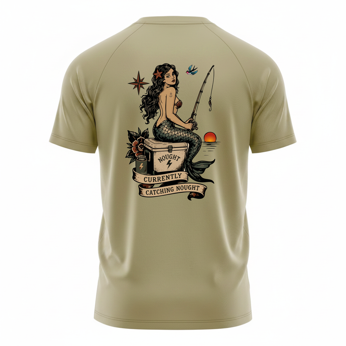 NOUGHT Premium Cotton Tee - Stone Mermaid