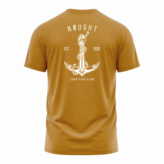 NOUGHT Premium Cotton Tee - Mustard Anchor