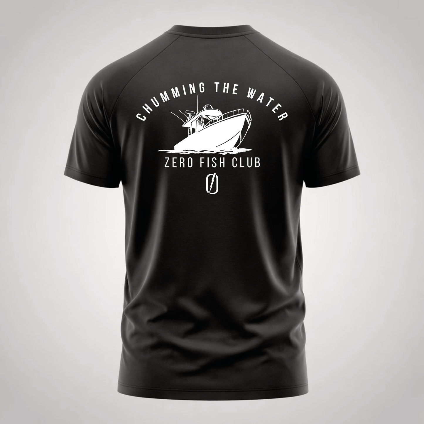 NOUGHT Premium Cotton Tee - Black Chumming the water