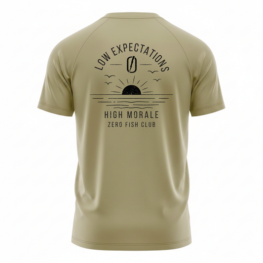 NOUGHT Premium Cotton Tee - Low Expectations Tan