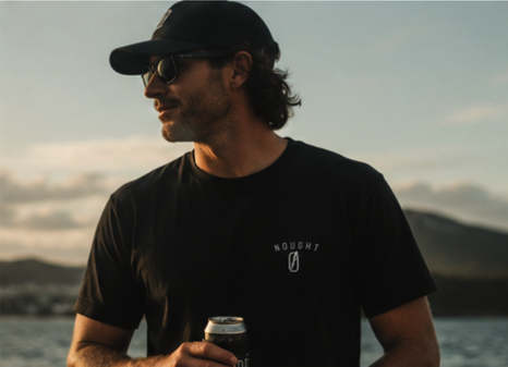 NOUGHT Premium Cotton Tee - Fish Black