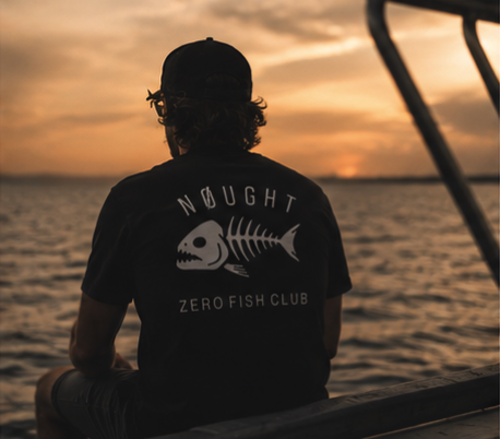 NOUGHT Premium Cotton Tee - Fish Black