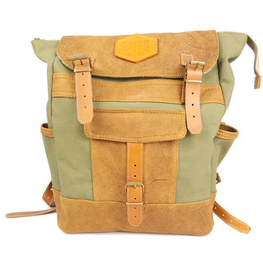 Canvas and Leather Woodsman Backpack - FFSOutdoor